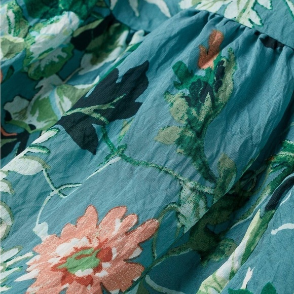 H&M Floral Wide Cut 3/4 Sleeve Woman’s Dress XS - Picture 8 of 10